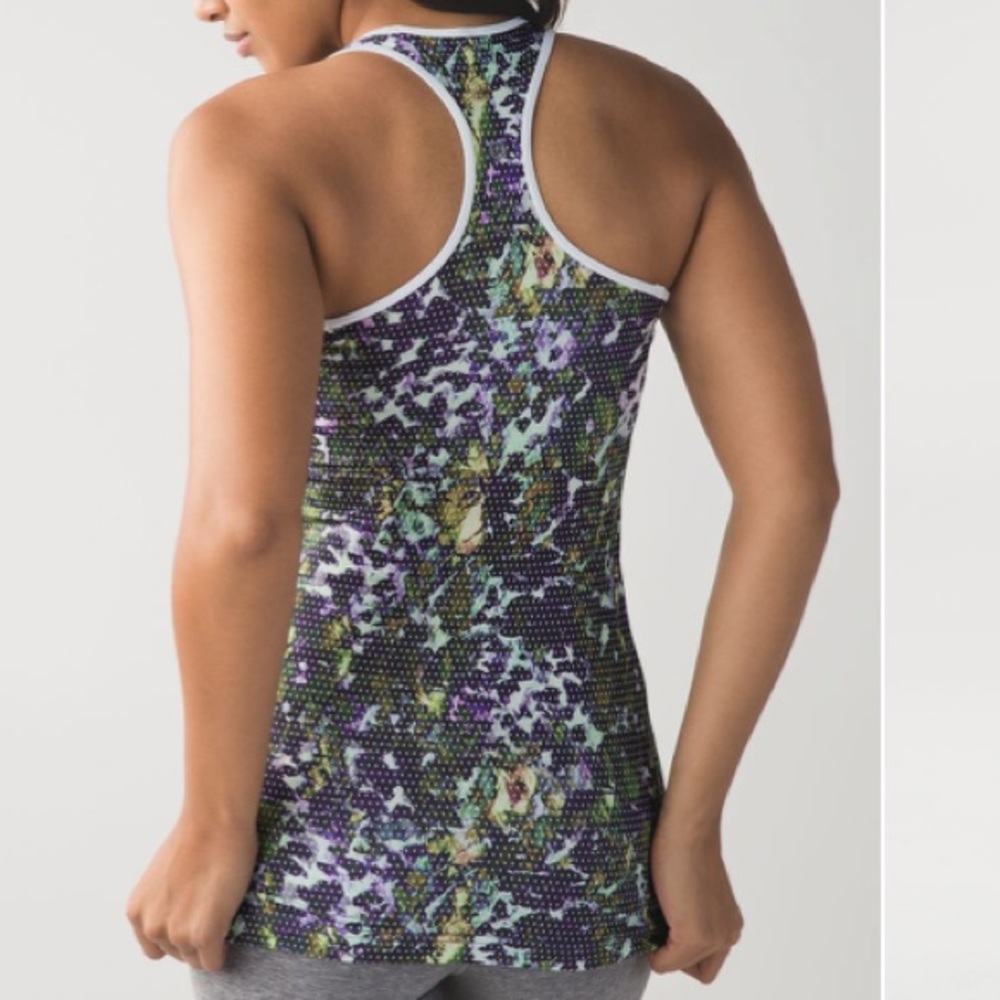 Lululemon Cool Racerback - Floral Sport White Multi / White